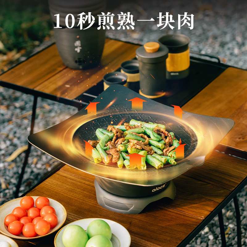 爱路客瓦片户外烤盘露营野餐烧烤盘卡磁炉卡式炉烤肉盘不粘锅煎盘