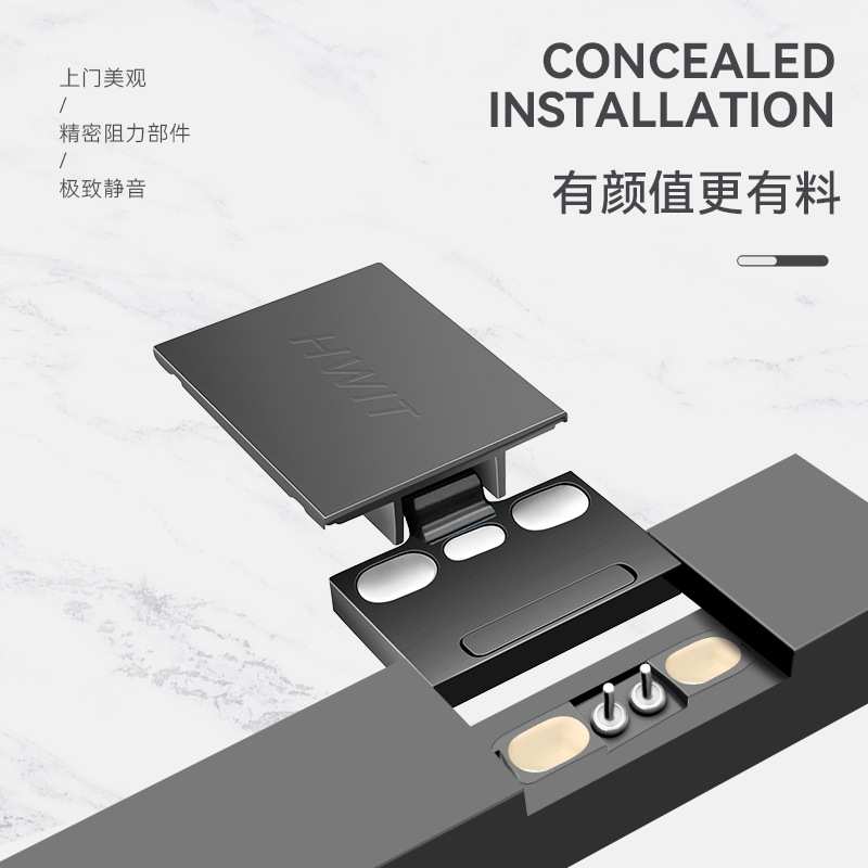 悍维特HWIT快装针式铰链R2铝框玻璃门阻尼缓冲270度