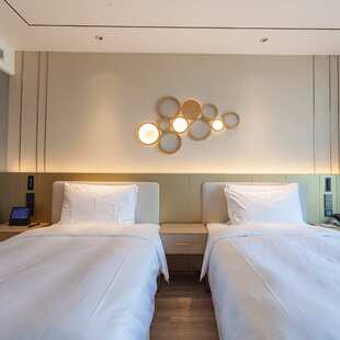 桔子连锁酒店标间全套 高端民宿实木床沙发 宾馆公寓酒店套房家具