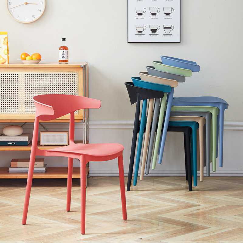 塑料餐椅家用网红餐厅加厚简约现代北欧书桌靠背椅化妆餐桌椅子