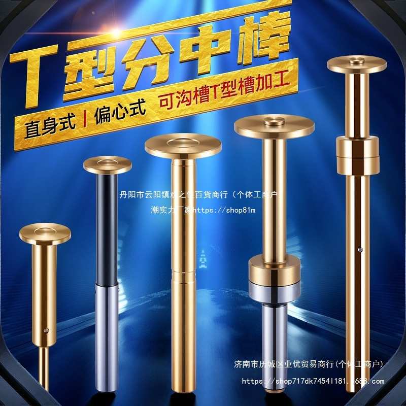 RR偏心式T型分中棒T形槽测头D30 D20 D17直身加长镀钛无磁寻直销