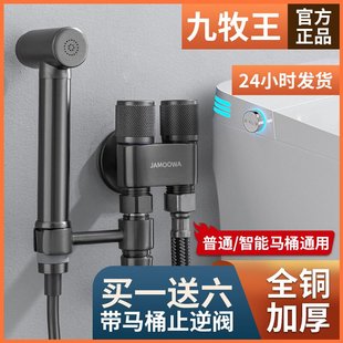 全铜马桶冲洗喷枪水龙头妇洗器厕所卫生间冲水枪伴侣高压增压家用