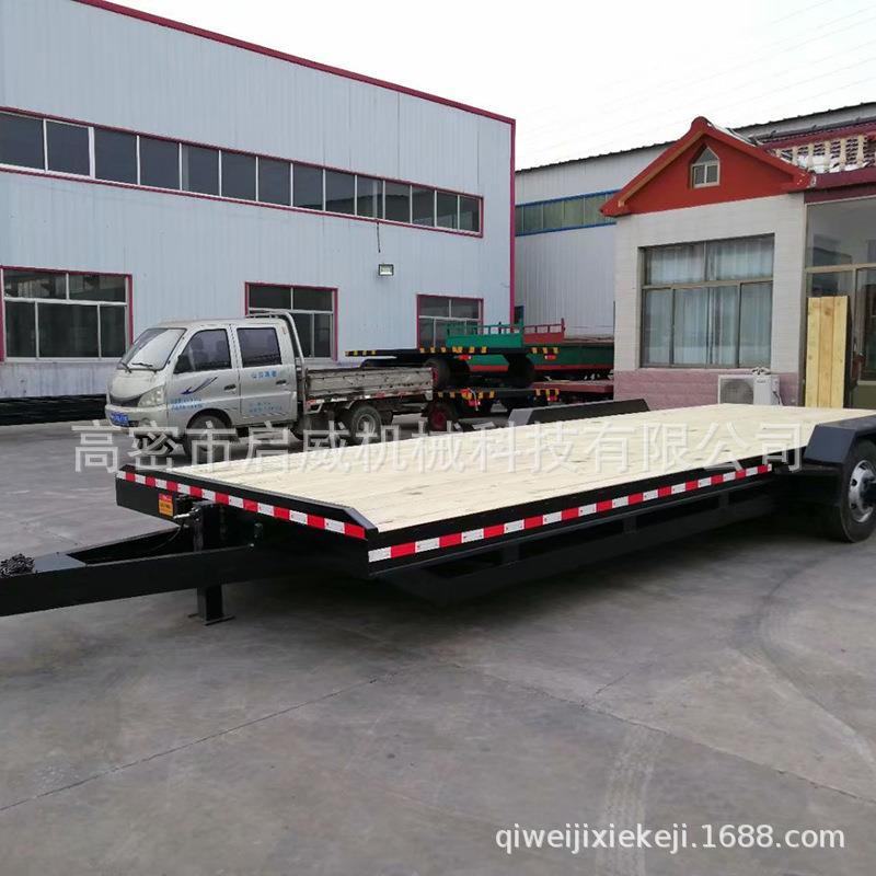 15吨重型车辆运输车平板牵引拖车移动式交通运输平板工具拖车
