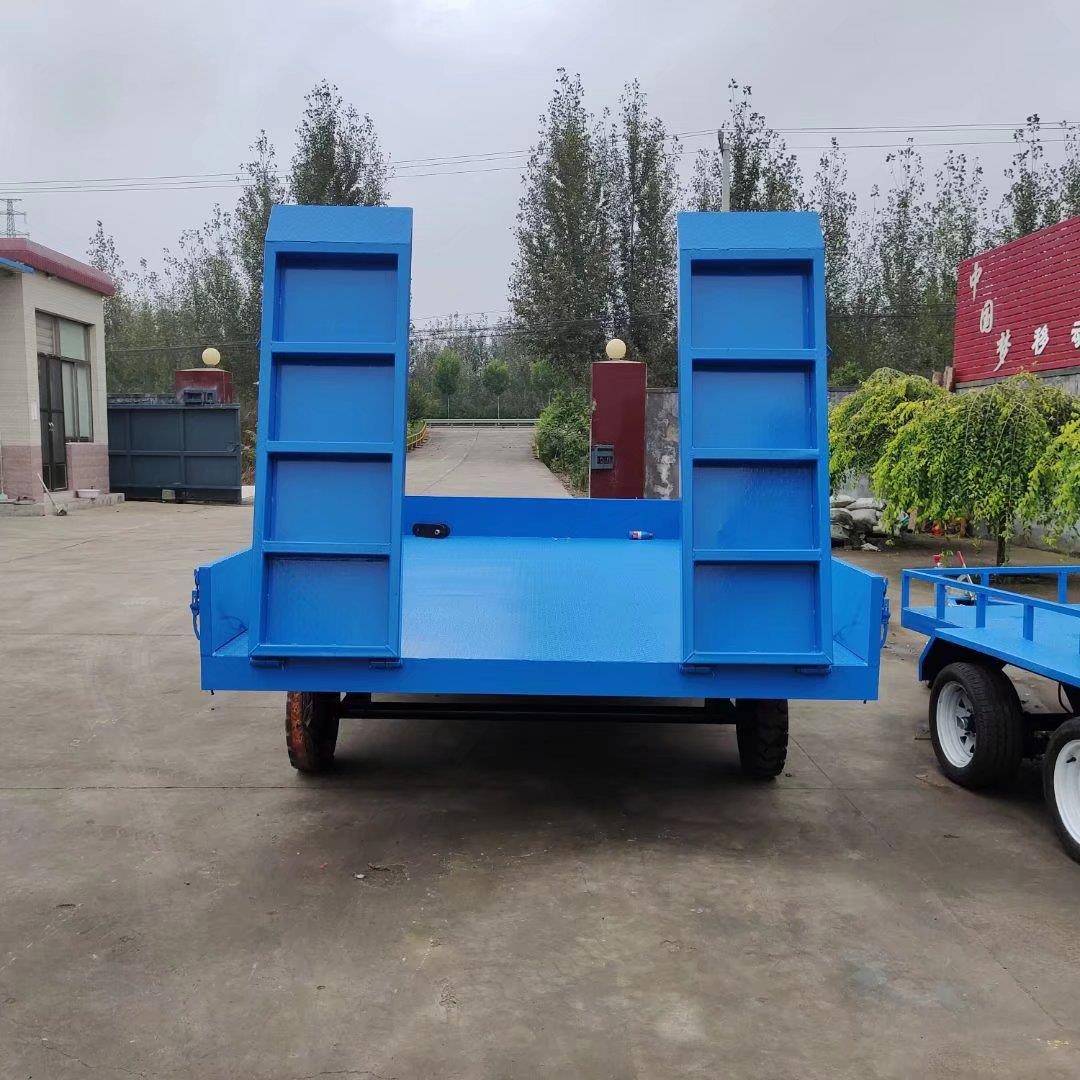 2吨小型车辆运输车交通车辆运输拖挂车重型物流平板拖拉工具车