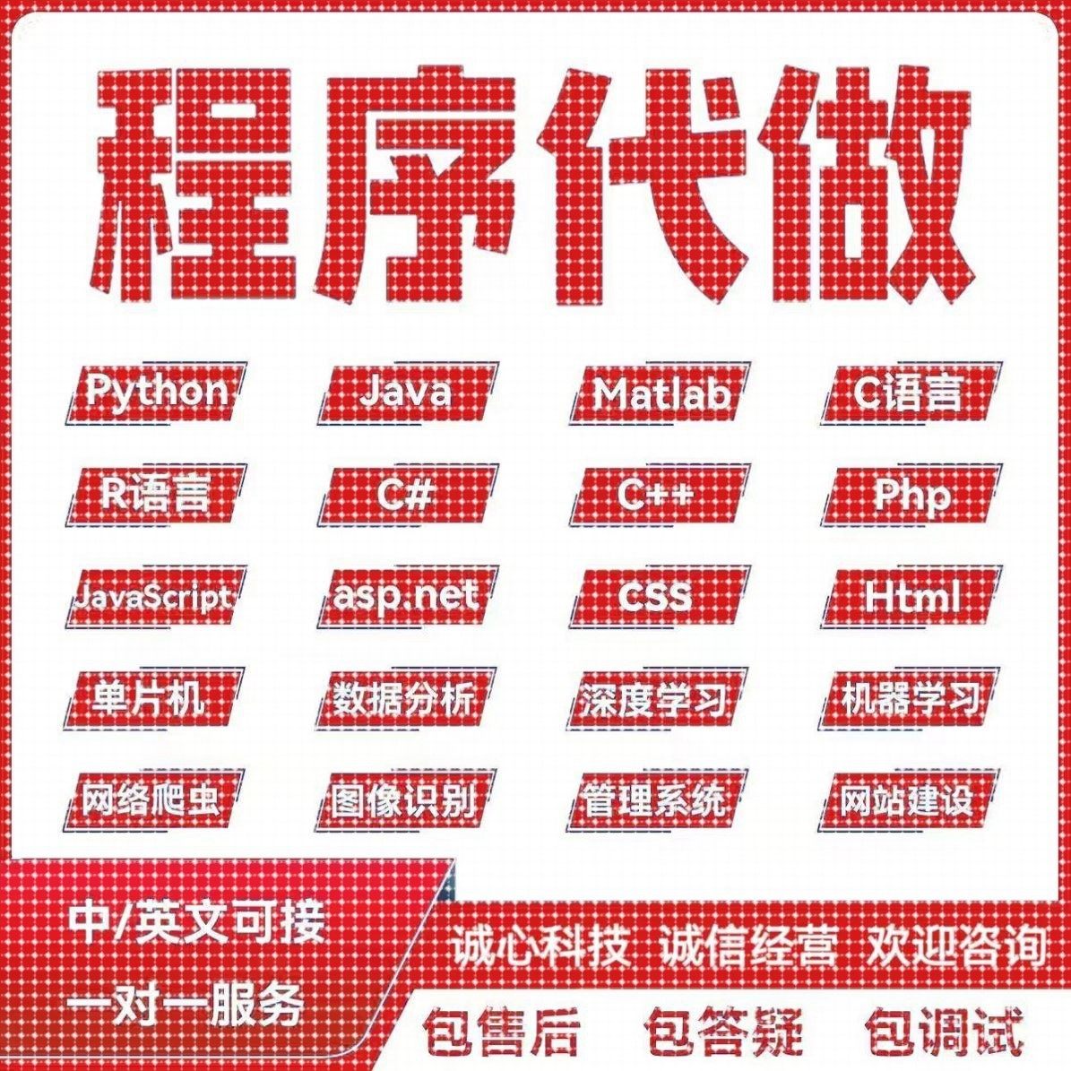 计算机Java程序代做c/c++代码编写Python系统设计php接单qt开发R