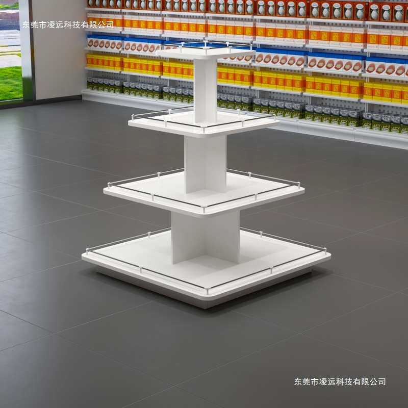 超市货架展示架中岛柜流水台中岛展示柜堆头展示架饮料文具货架柜