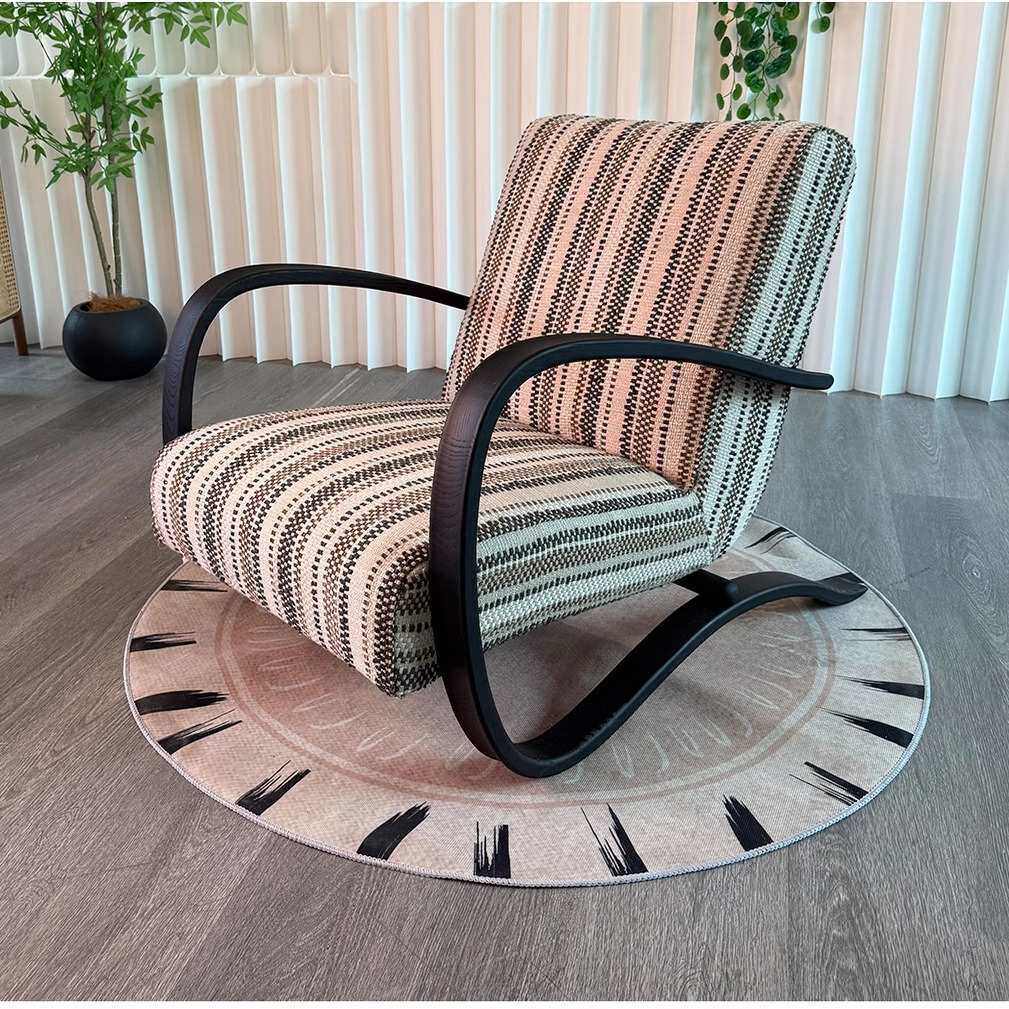 法式中古轻奢伯克单人椅简约现代休闲椅实木客厅高级沙发椅设计师