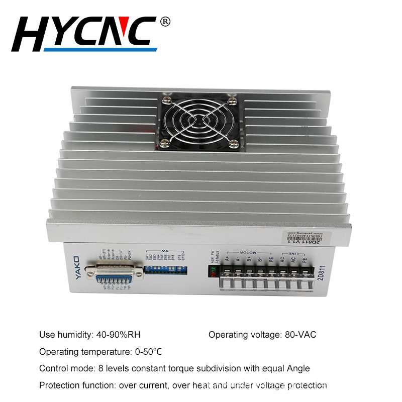 雕刻机步进电机驱动器跨境货源2D811研控两相YKA2811MA雕刻驱动器