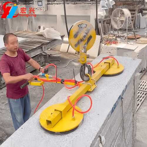 石材真空吊具 石板海绵吸盘火烧板荔枝面麻面水泥板链接空压机用
