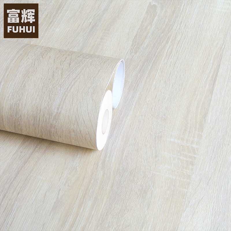 特厚木纹自粘墙纸PVC防水展柜家具展柜展台装饰膜导气槽波音软片