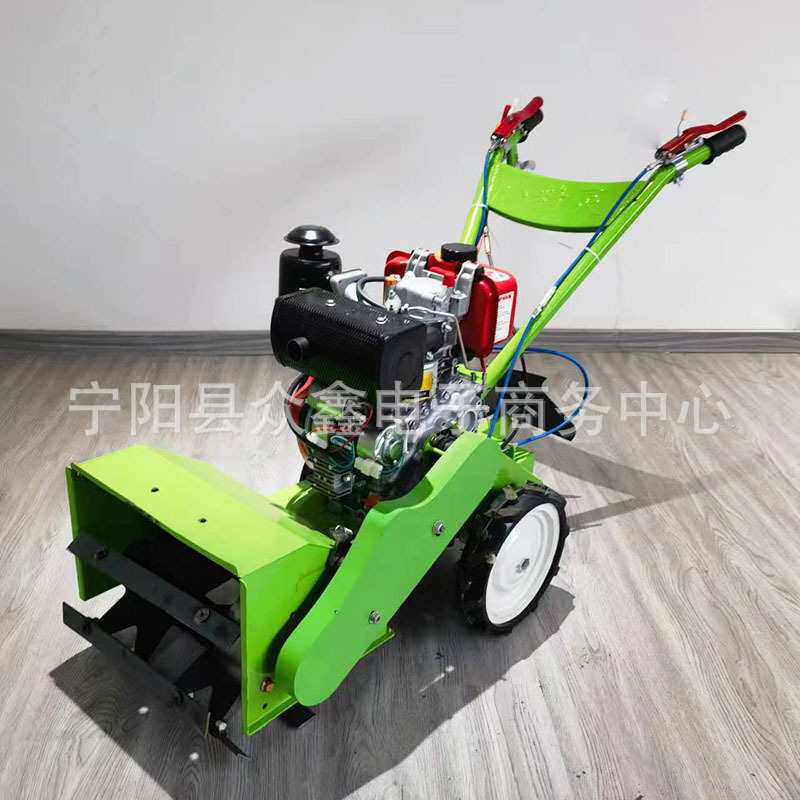 新款水冷柴油手推式锄草机小型家用多功能旋耕机开沟机出口