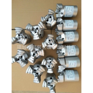 罗克三翼金刚石钻头 罗克PDC钻头三翼金刚石复合片合金探巷钻头