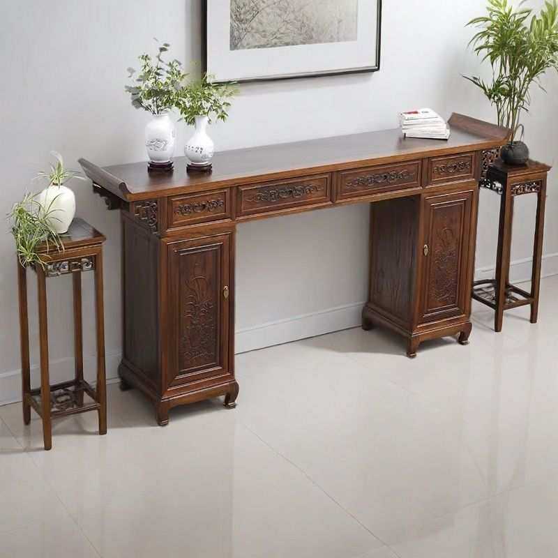 实木中堂供桌案台客厅条案新中式农村神台堂屋香案贡桌翘头桌佛台