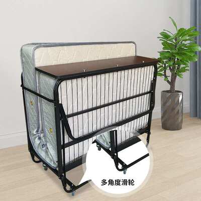 酒店专用加床折叠床宾馆加床双人金属弹簧床家用保姆床金属折叠床