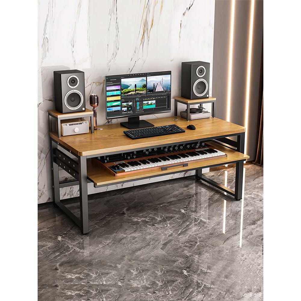 轻奢编曲工作台简约电子琴桌古筝电钢琴桌音乐制作剪辑师编曲桌子