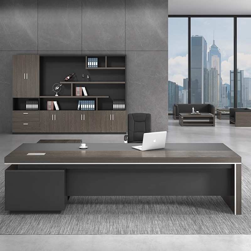 老板办公桌简约现代大班台总裁桌经理桌办公家具办公室椅组合新款