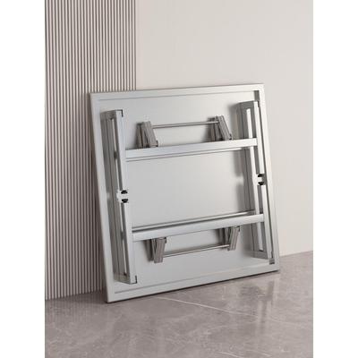 不锈钢折叠桌子餐桌家用简易正方形吃饭桌摆摊商用便携式出摊桌椅