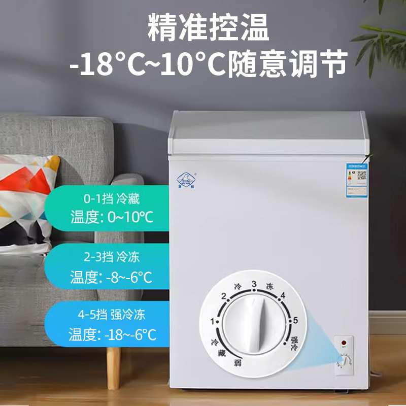 摆摊串串冻货柜162升小冰柜家用小型冷柜全冷冻节能单温减霜冰箱