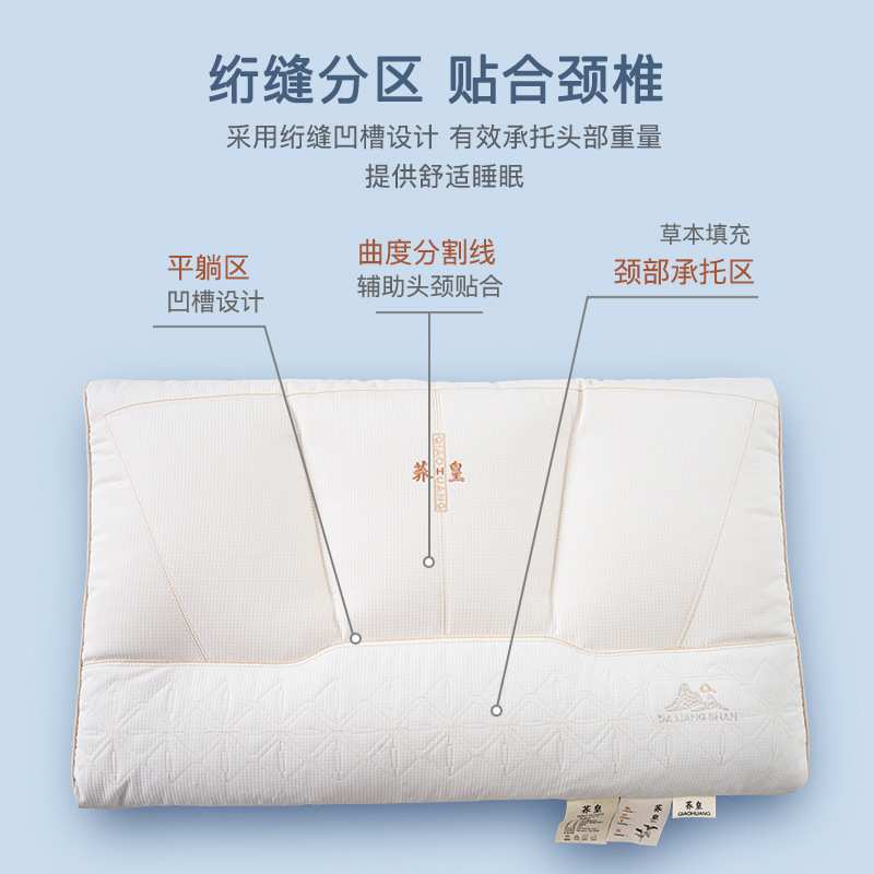 成人枕头枕芯护颈椎助睡眠荞麦壳低枕硬中枕男侧睡高枕一只装家用