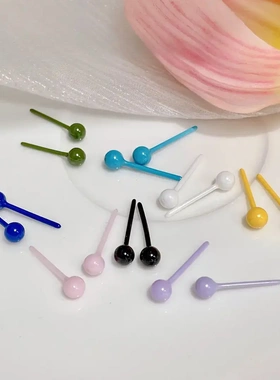 【下单立减50】非金属陶瓷耳饰彩色生物瓷养耳洞耳钉女甜美耳环HS