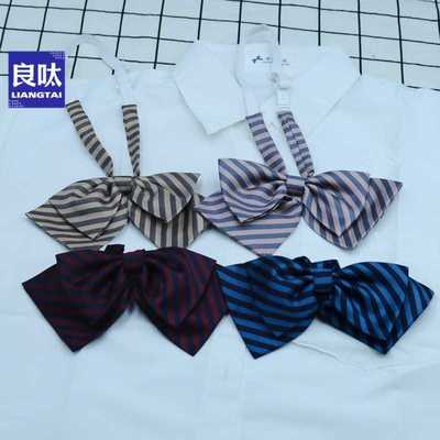 JK领结韩版休闲羽根女生蝴蝶结 纯色尖角领花 女士领结领花