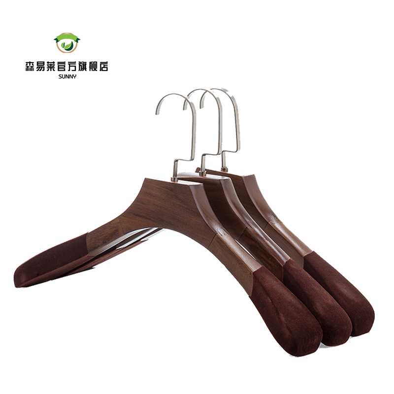 实木衣架木制西装宽肩大衣成人复古无痕防滑西服酒店衣挂衣撑加厚