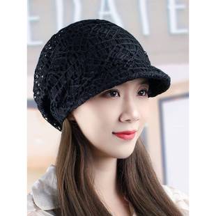 遮白发蕾丝网纱镂空帽子头饰遮盖头顶前额专用包头头巾薄款时尚款