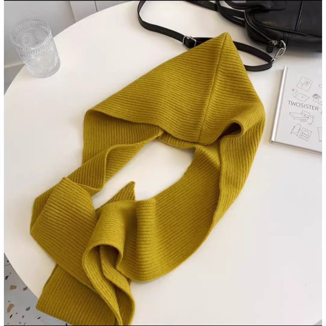 2025新款针织斗篷连帽式围巾