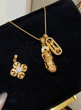 韦雪同款金刚杵貔貅项链