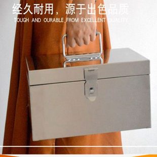 存钱箱定做 不锈钢箱子大号加厚手提工具箱带锁钱箱铁盒子家用密码
