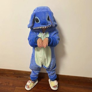 儿童大灰狼表演服学生狼舞台话剧男女宝宝卡通动物连体睡衣史迪奇