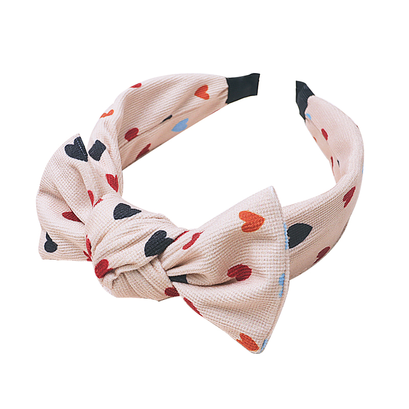 儿童复古灯芯绒蝴蝶结发箍爱心百搭防滑宽边压发不勒头兔耳朵发箍