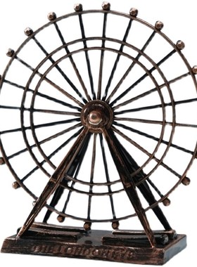 欧式复古铁艺做旧工艺摩天轮模型创意家居客厅酒柜装饰品摆件摆设