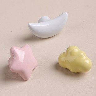 新款亮光云朵衣柜外侧面挂钩免打孔高级感创意可爱柜子旁强力粘钩