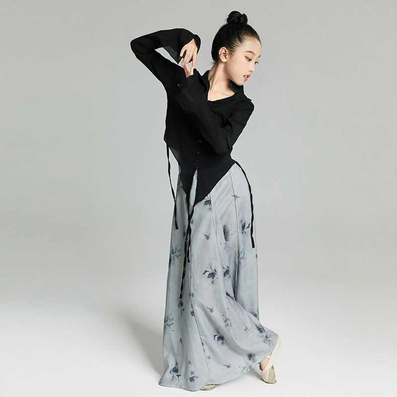 亲子装儿童古典舞蹈服中国风身韵飘逸表演服装女童演出服小大童