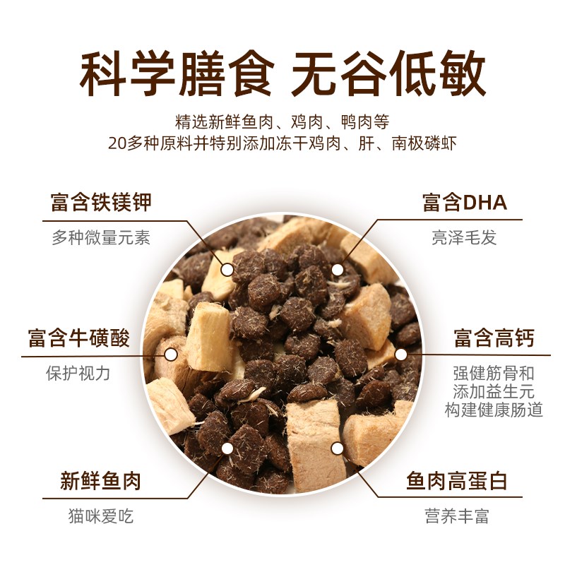 野性传奇臻享系列无谷冻干幼成猫全期增肥发腮全价营养猫粮