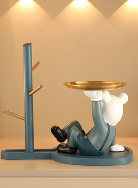 轻奢风幸运兔桌面门口简约玄关客厅茶几鞋柜钥匙收纳装饰兔子摆件