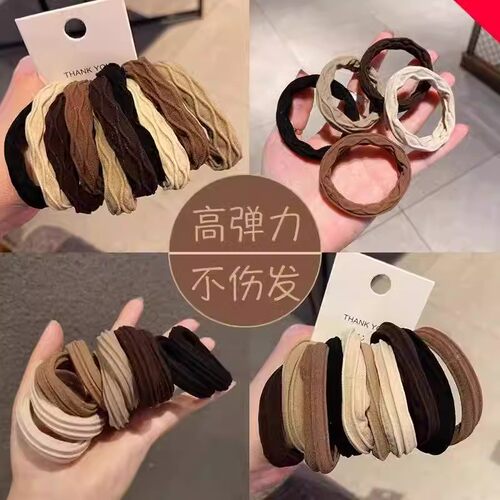 扎头发皮筋女扎头头绳女生橡皮筋高弹力耐用发绳皮套胶圈黑色发圈
