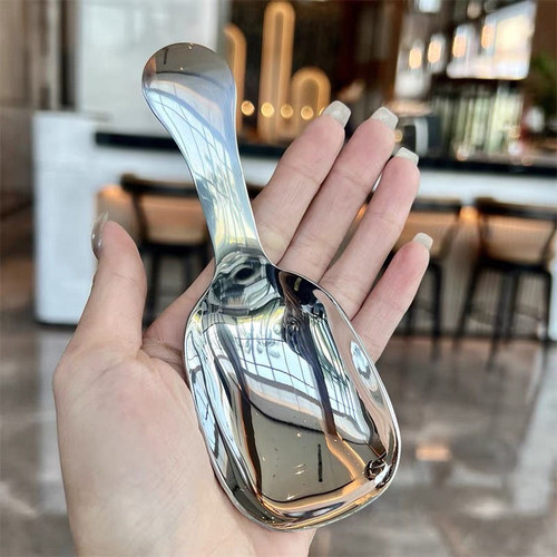 短柄咖啡量勺316不锈钢加厚加深小勺子分茶勺茶叶茶匙铲挖勺汤勺