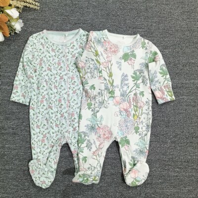 NEXT进口纯棉包脚新生儿爬服