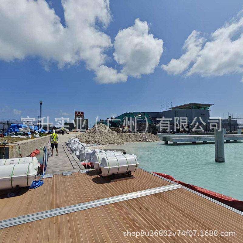 水上婚礼平台铝合金浮桥设计 典雅造型灯光预埋婚庆公司浮台租赁
