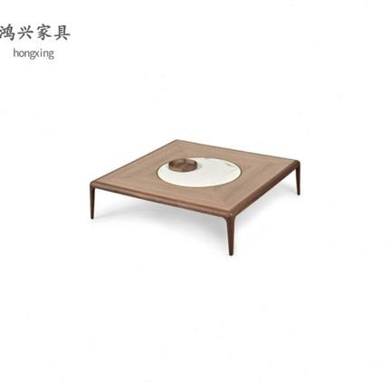 简约意传黑胡桃式原木实木现代北家具世极简茶几正方形客厅北欧美