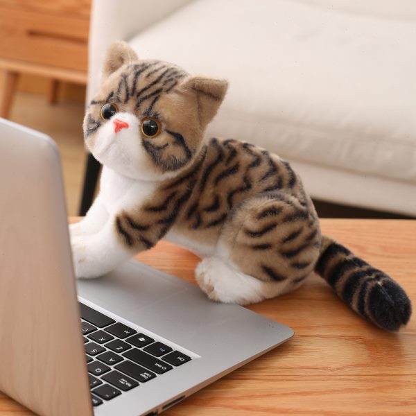 可爱仿真加菲猫毛绒玩具猫咪小花猫公仔玩偶布娃娃喵星人儿童礼物