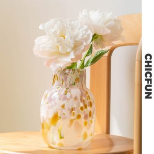 饰餐桌轻奢鲜花水培创意水养小 玻璃花瓶摆件客厅插花高级感艺术装