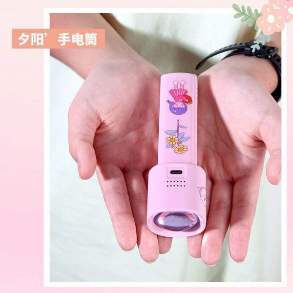 型暖拍照少女心落手电筒小夕阳可充电日迷你光灯七彩便携式氛围灯