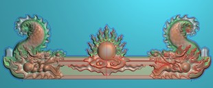 新品 灰度图坟墓公墓浮雕雕刻机图墓碑精雕图笔架P图碑头鳌鱼00003