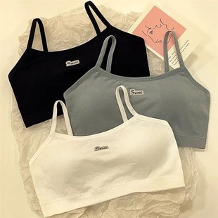 吊带内衣少女发育期无钢圈学生初高中生J背心聚拢防下垂舒适抹胸