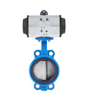 D671X 16Q球墨铸铁气动对夹蝶阀气缸传动蝶阀无销加宽乙丙