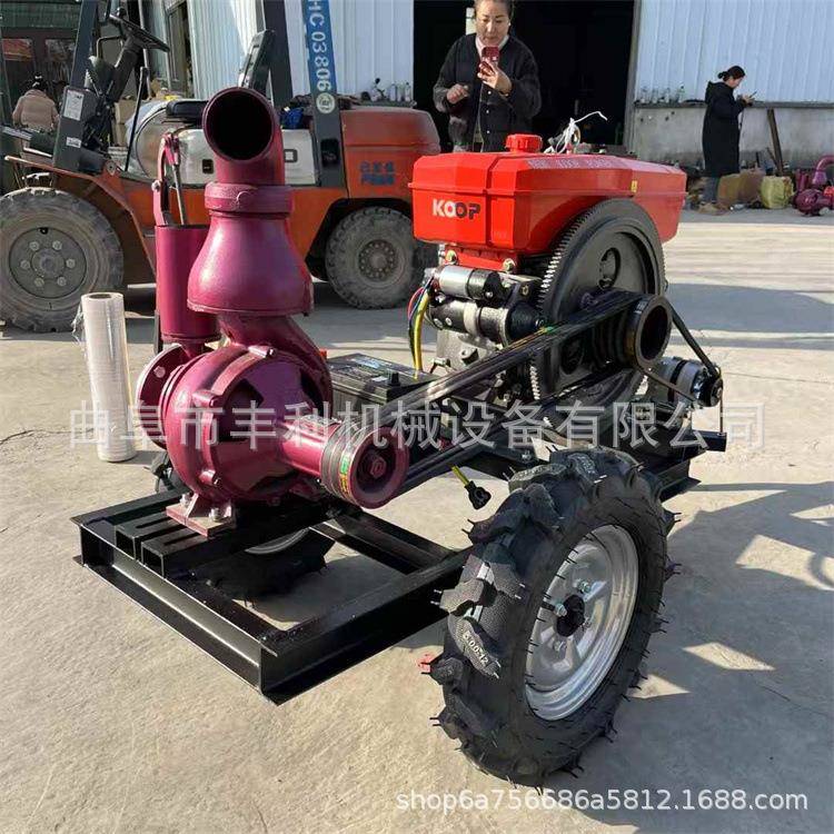 四寸六寸拖车式混流泵高扬程农用喷灌泵抗洪排水大流量抽水泵