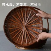水果篮子竹编大号老式 农村编织露营鸡蛋买菜手工竹篮春游拜神